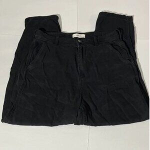 Everlane 100% Tencel Lyocell Black Barrel Leg Pants sz 8 Womens Casual Winter